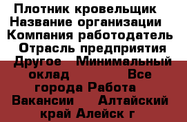 Плотник-кровельщик › Название организации ­ Компания-работодатель › Отрасль предприятия ­ Другое › Минимальный оклад ­ 30 000 - Все города Работа » Вакансии   . Алтайский край,Алейск г.